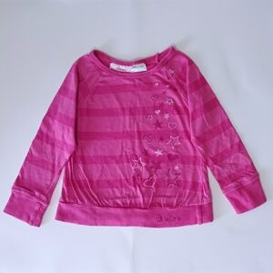 Girls' Pink Striped Longsleeve 5T